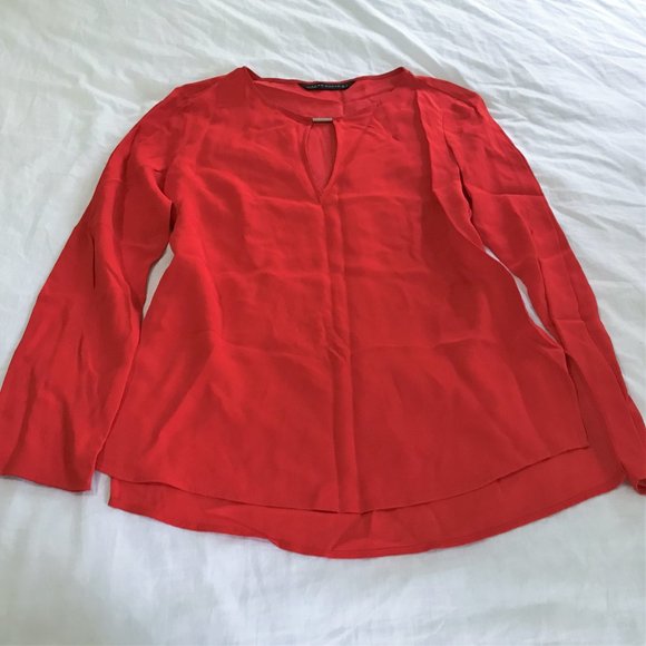 Zara Tunic Blouse Red S - Picture 6 of 9